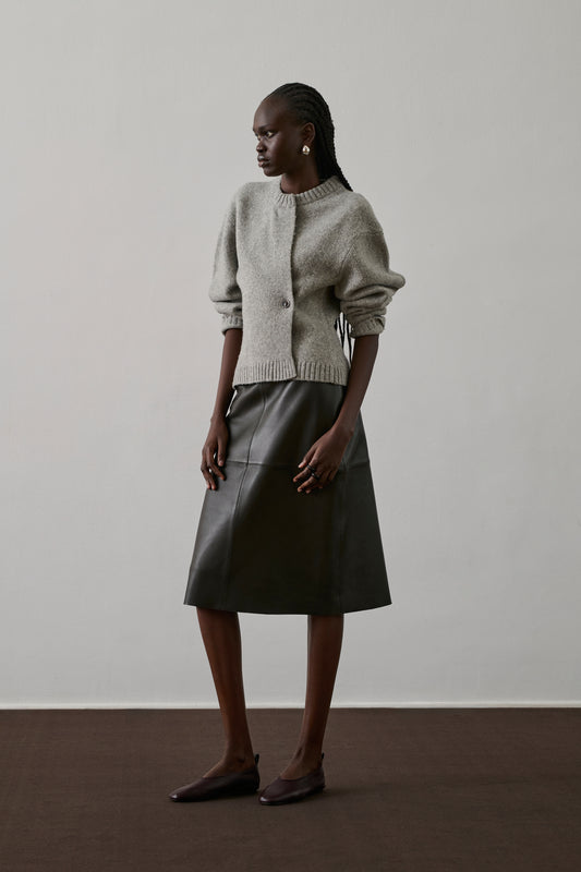 Cardigan Galileo - Gris Clair Chiné - Laine - Femme