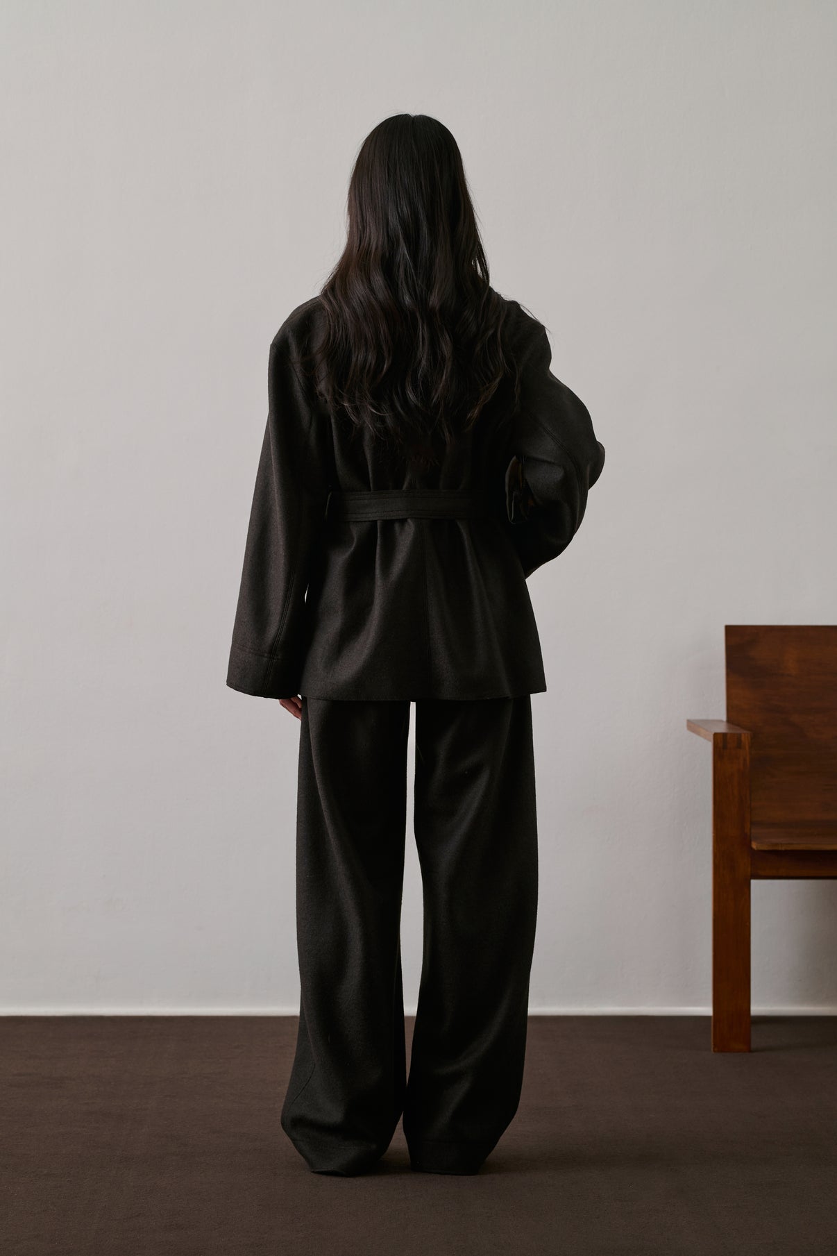 Veste Balme - Vert Ébène - Laine - Femme vue 4