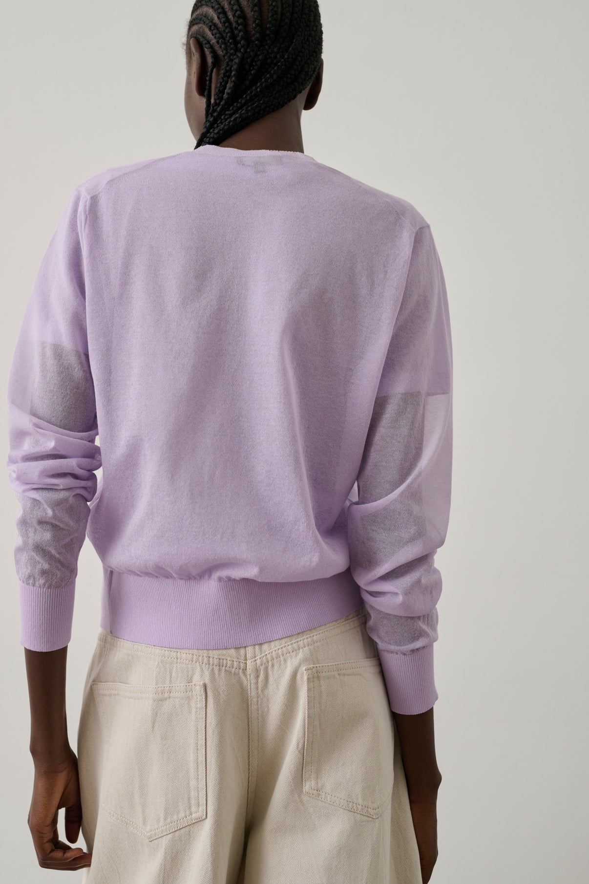 Cardigan Etretat - Parme - Coton - Femme vue 3