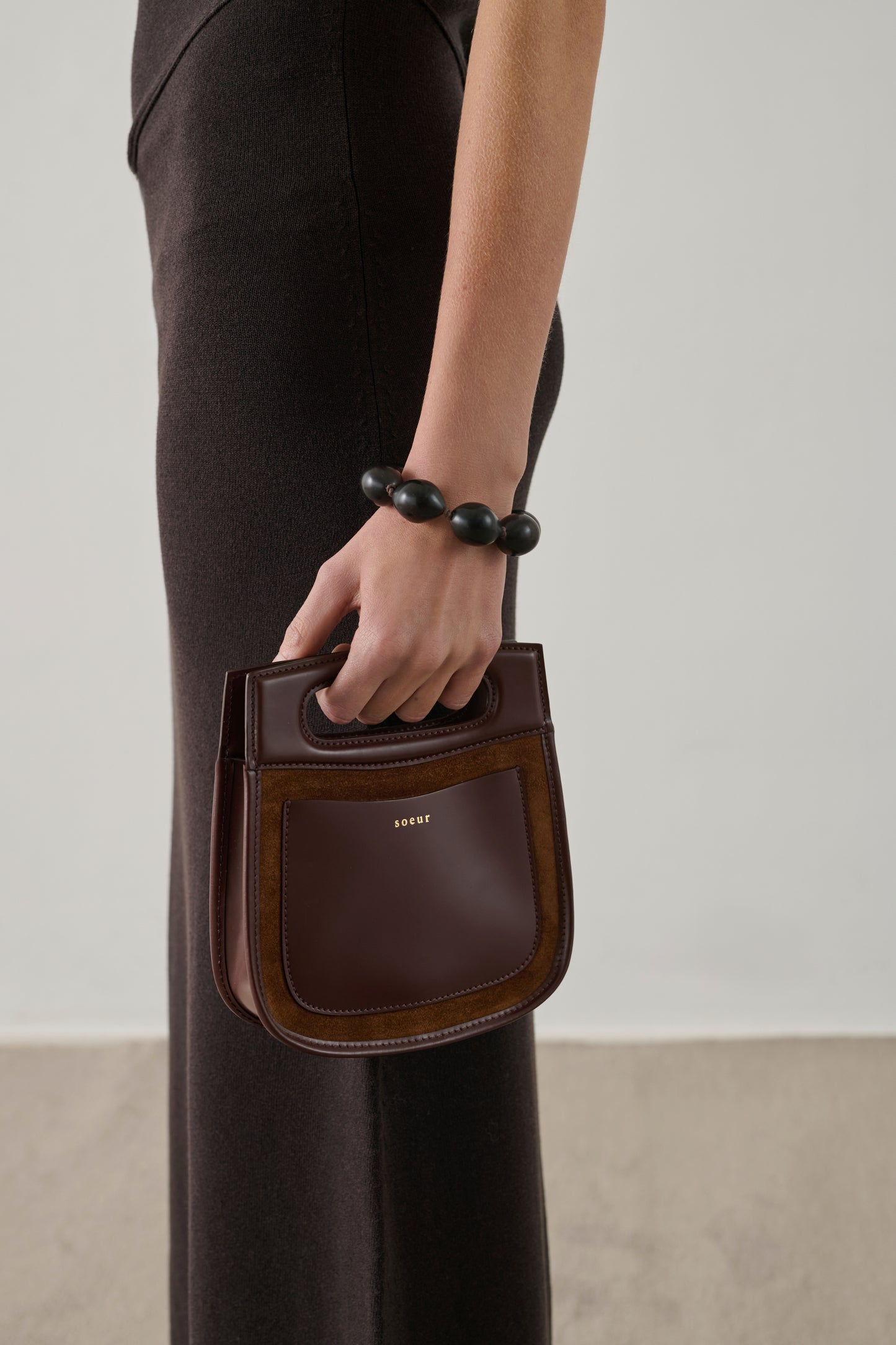 Sac Cheri Mini - Chocolat - Cuir - Femme