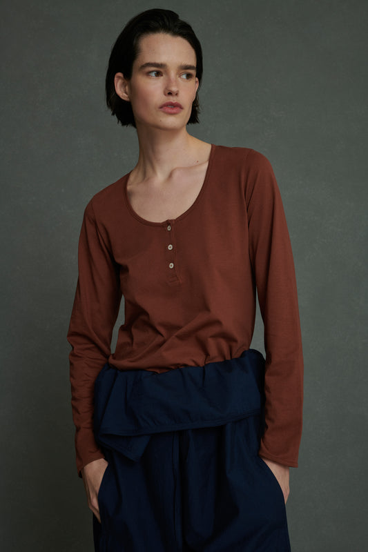 Tee-Shirt Aurelia - Terracotta - Coton - Femme