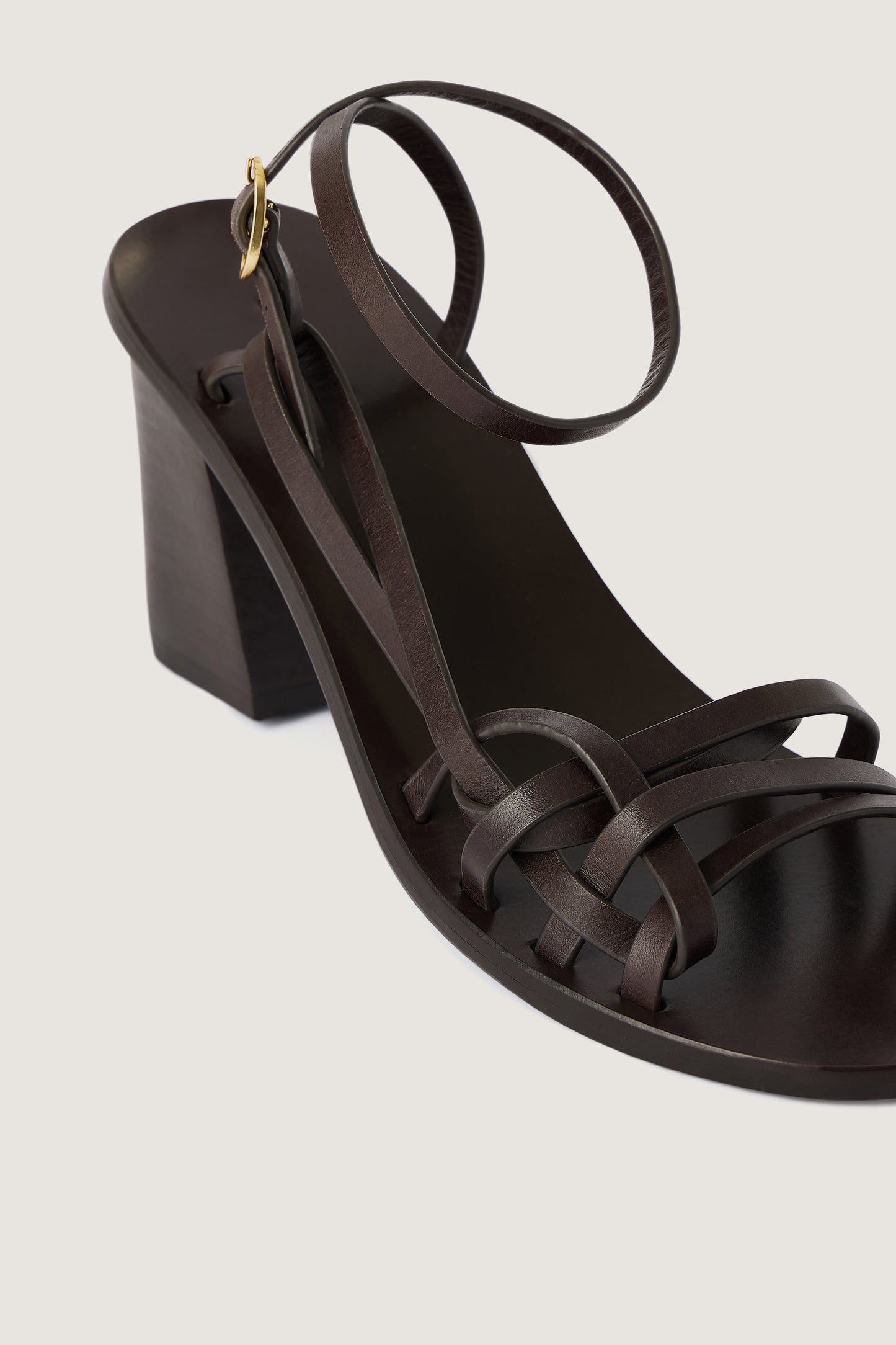 Sandales Alix - Marron Foncé - Cuir - Femme