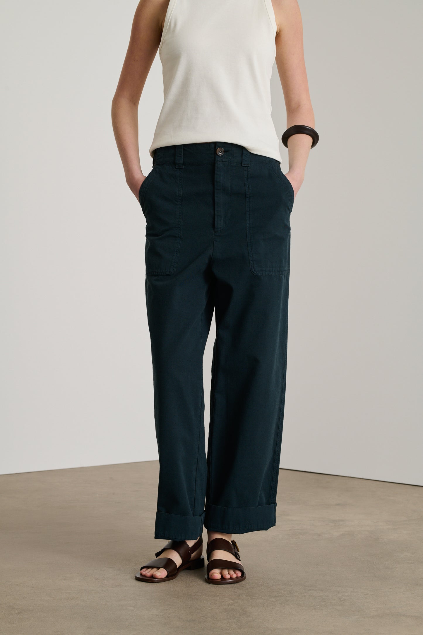 Pantalon Darryl - Ardoise Foncée - Coton - Femme