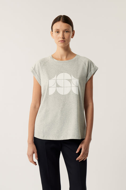 Tee-Shirt Valentina - Gris Chiné - Coton - Femme